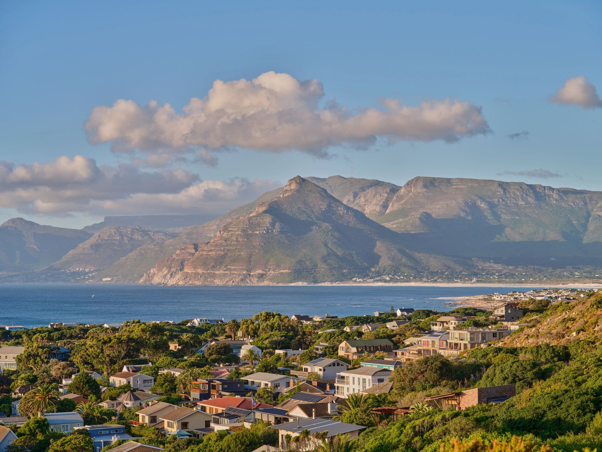 Coastal Cape Town landscape with mountains and ocean views